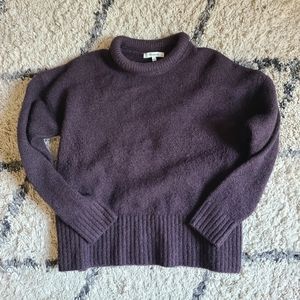 MADEWELL wool sweater top high neck mock neck brown size small